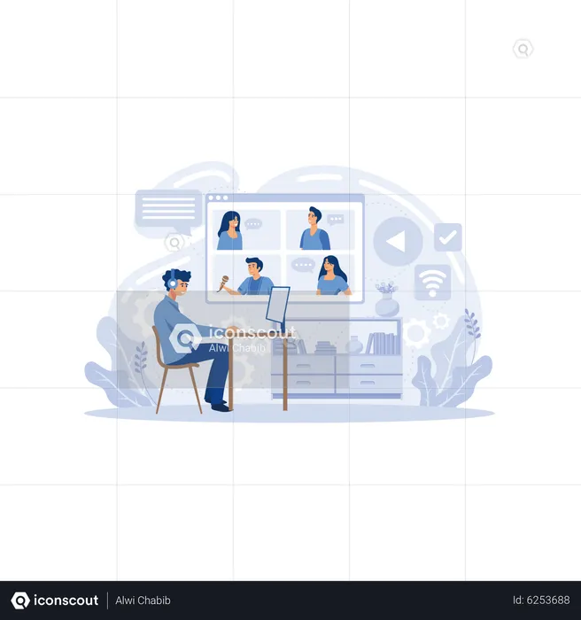 Video conference  Illustration