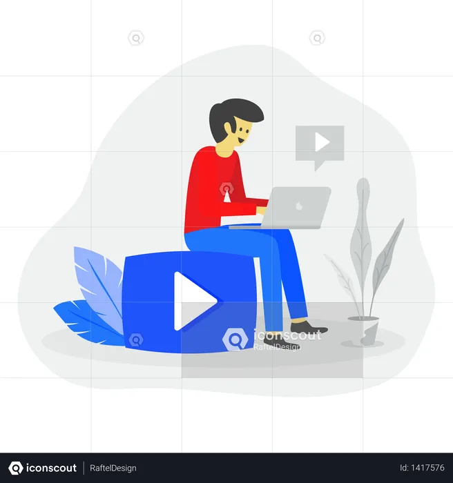 Video content creator  Illustration