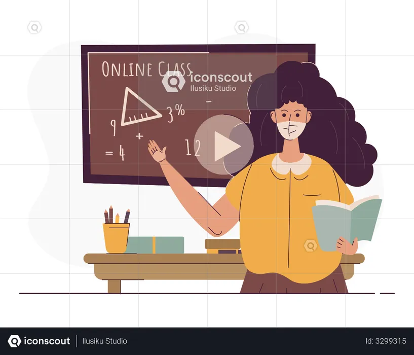 Vídeo de e-learning  Ilustração