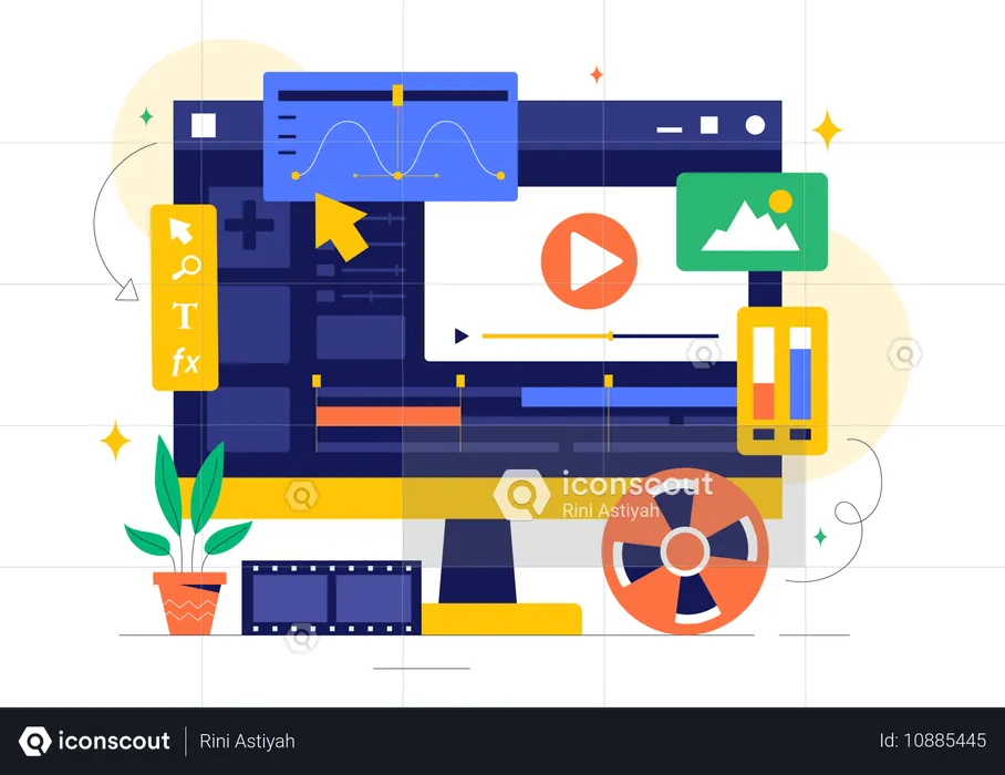 Video Editing Software  Illustration