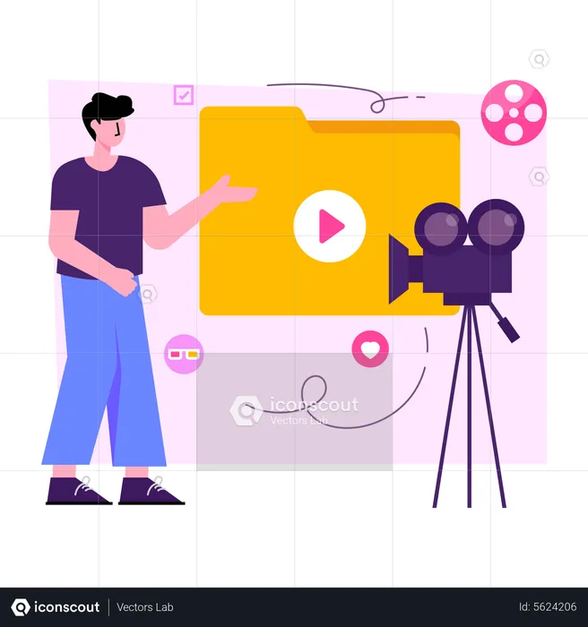 Video Folder  Illustration