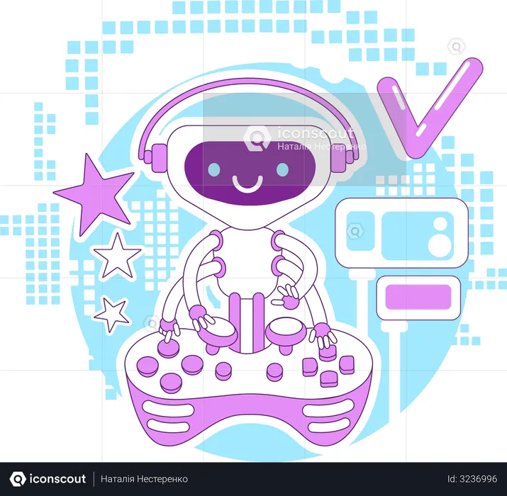 Video game bot  Illustration