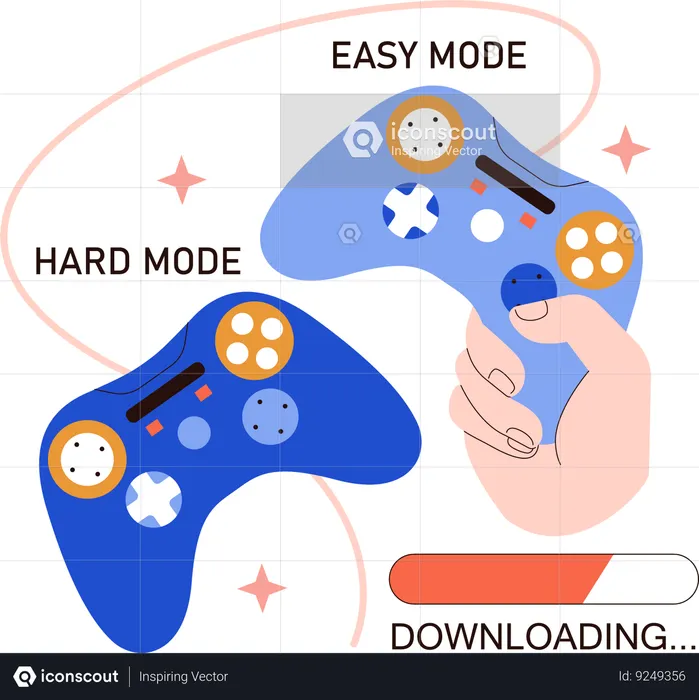 Video game loading  Illustration