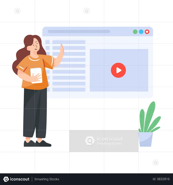 Video Learning  Illustration