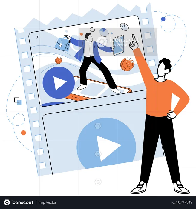 Video marketing becomes valuable tool for driving business growth and achieving commercial success  Illustration