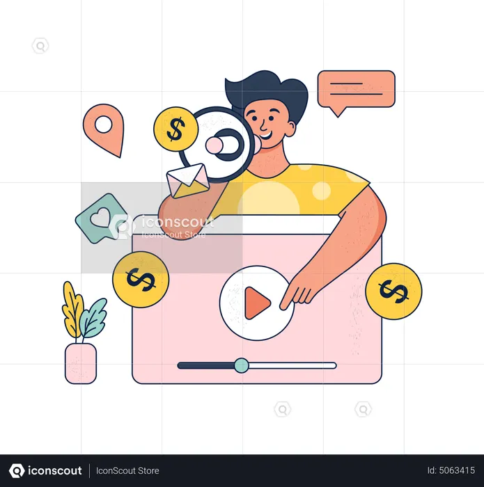 Video Marketing  Illustration