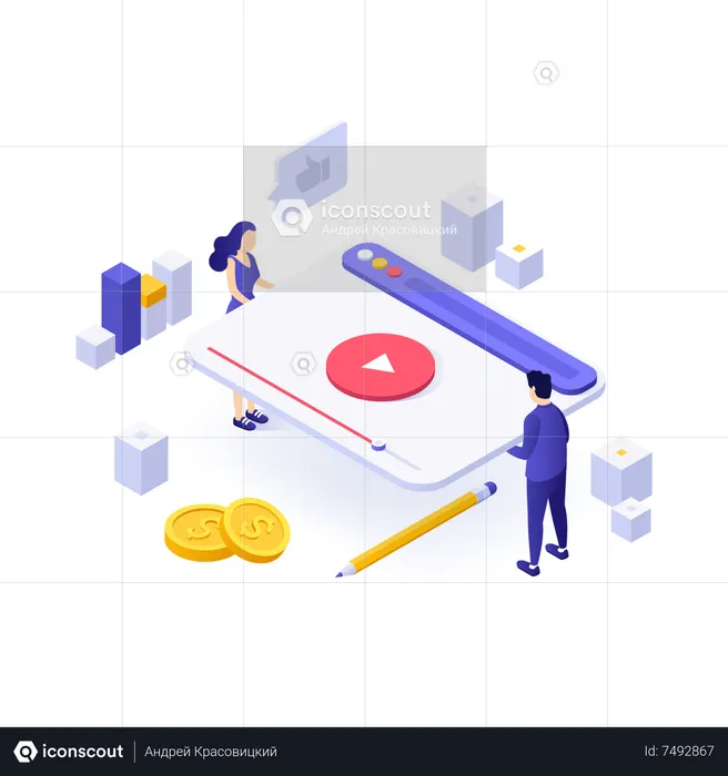 Video Marketing  Illustration