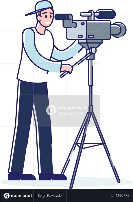 Video operator  Illustration