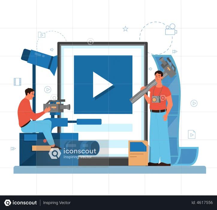 Video production or videographer  Illustration