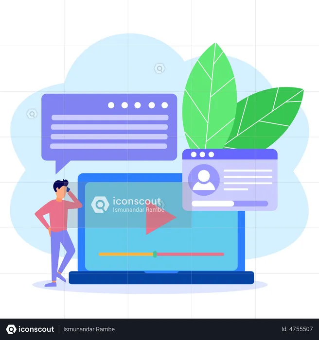 Video Sharing Platform  Illustration