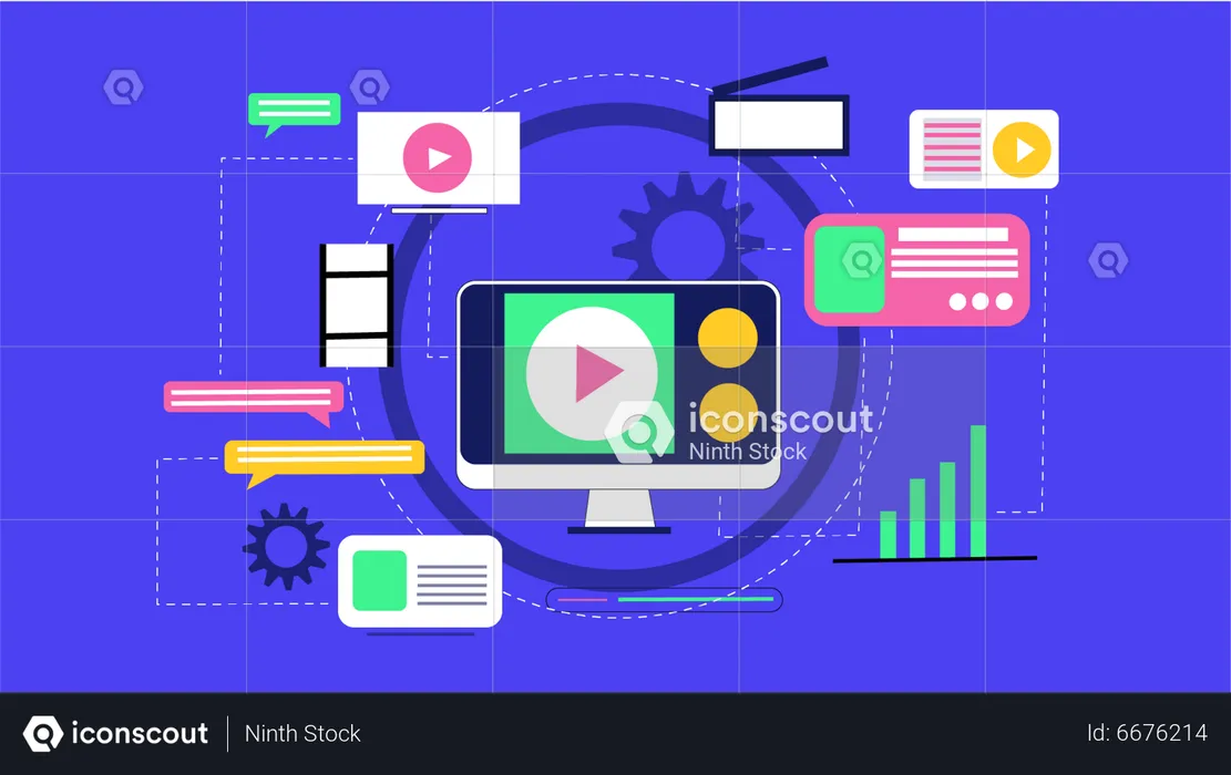 Video Streaming service  Illustration