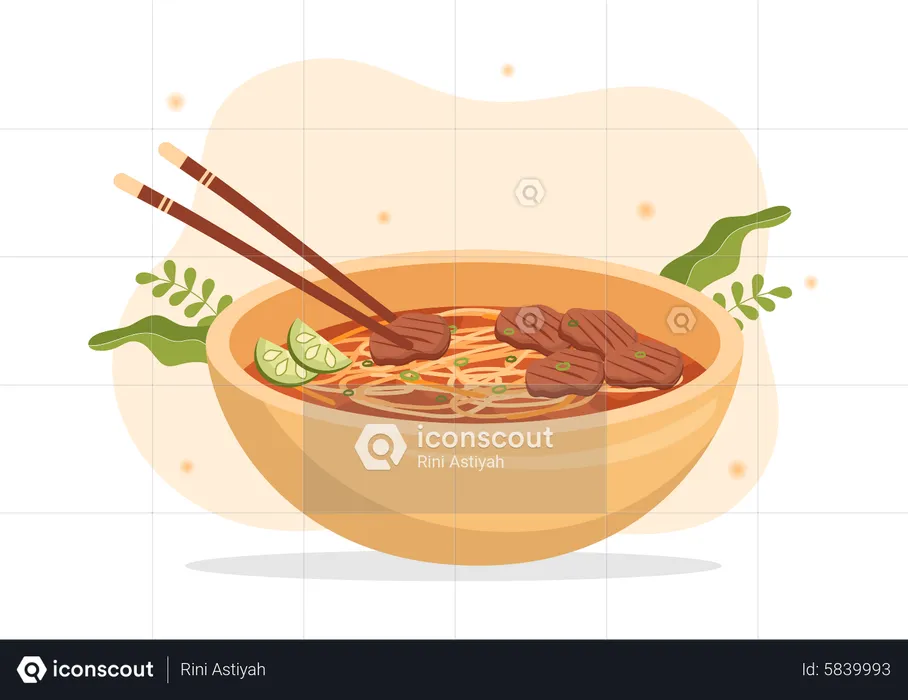 Vietnamese Food  Illustration