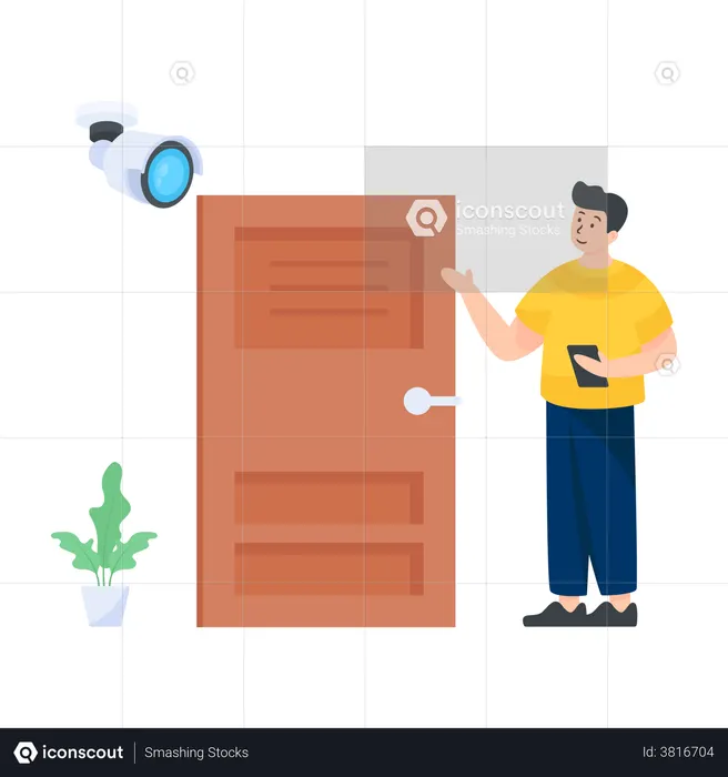 Segurança de vigilância  Ilustração