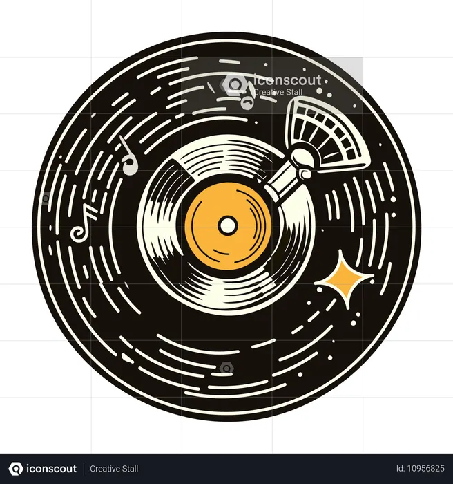 Vinyl Record  Illustration