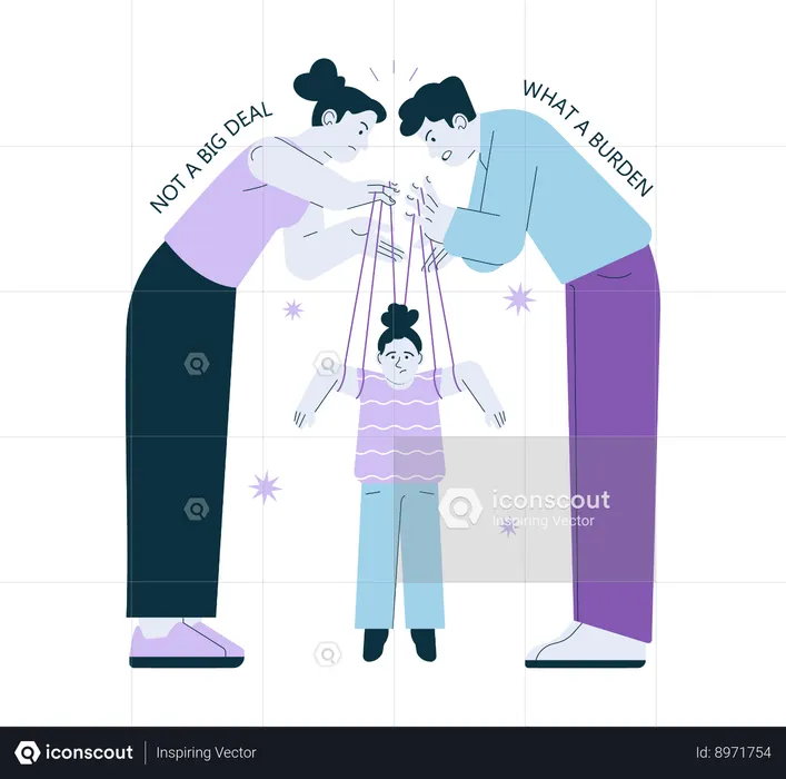 Violence émotionnelle dans les relations parents-enfants  Illustration