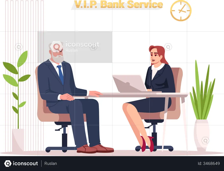VIP bank service  Illustration