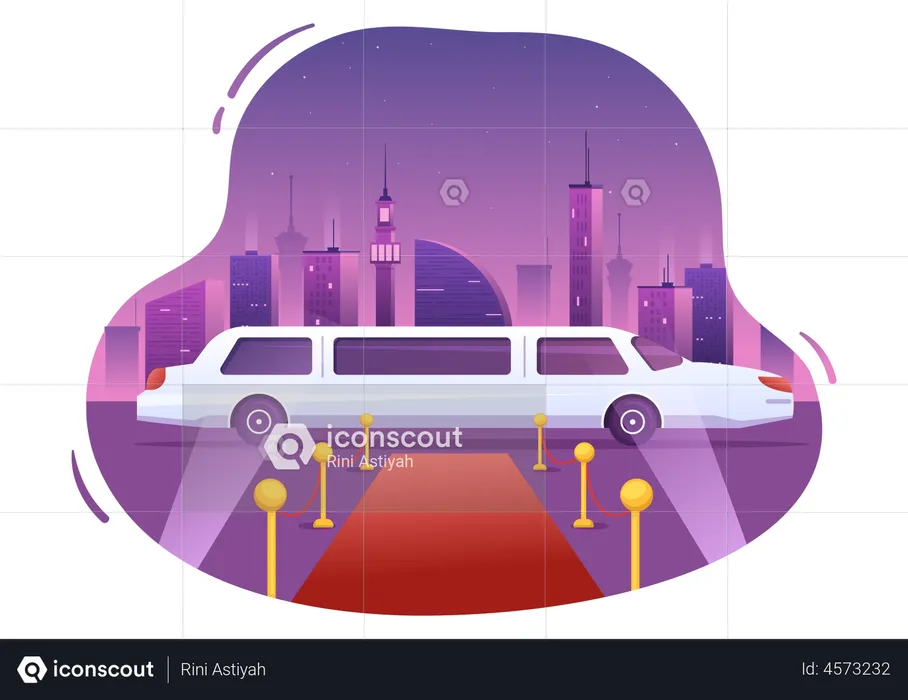 VIP Limousine Car  Illustration