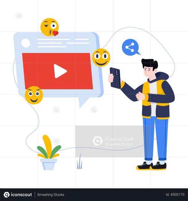 Viral Video  Illustration