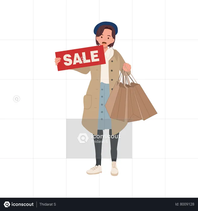 Virée shopping saisonnière  Illustration