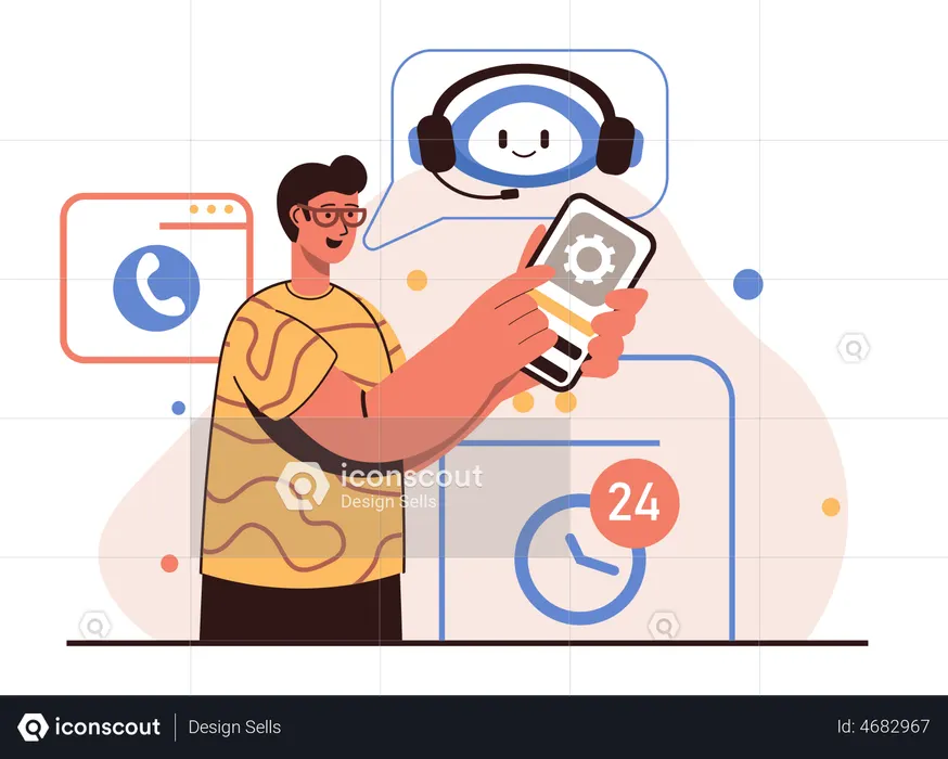 Virtual assistant  Illustration