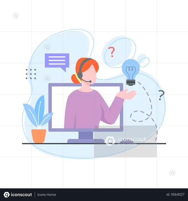 Virtual Assistant  Illustration