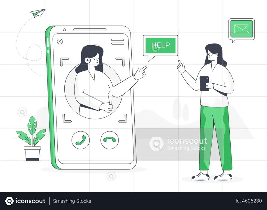 Virtual Assistant  Illustration