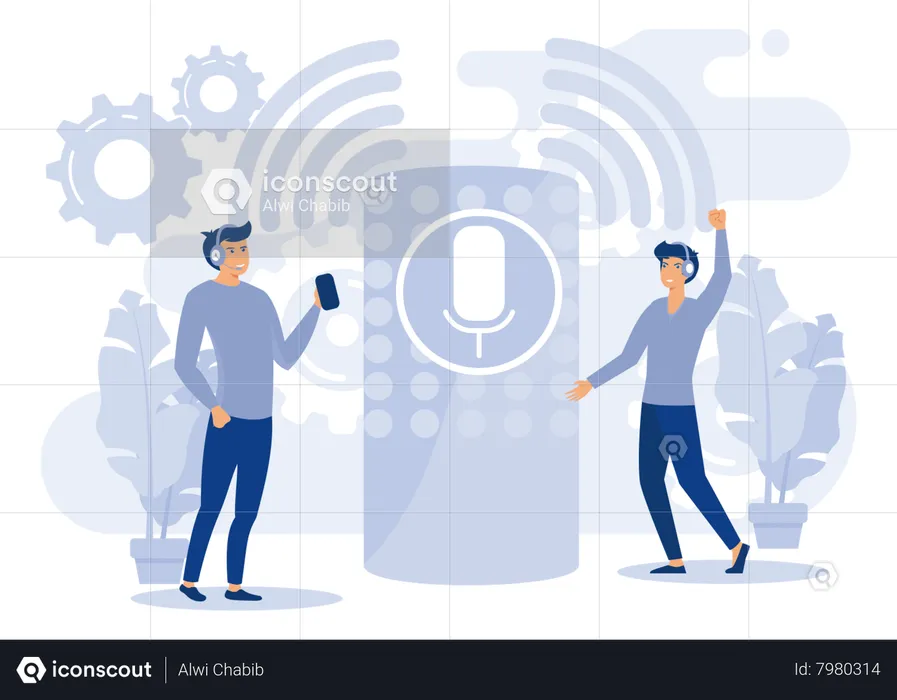 Virtual Assistant Technology  Illustration