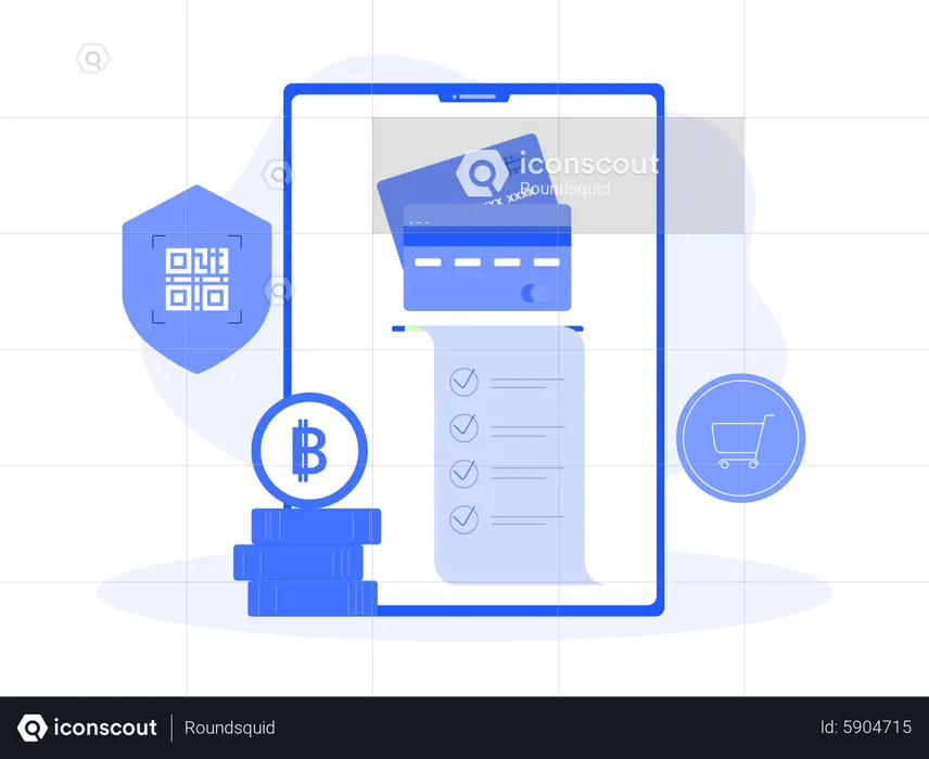 Virtual payment  Illustration