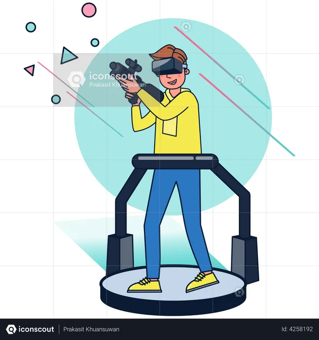 Virtual Reality gamer  Illustration
