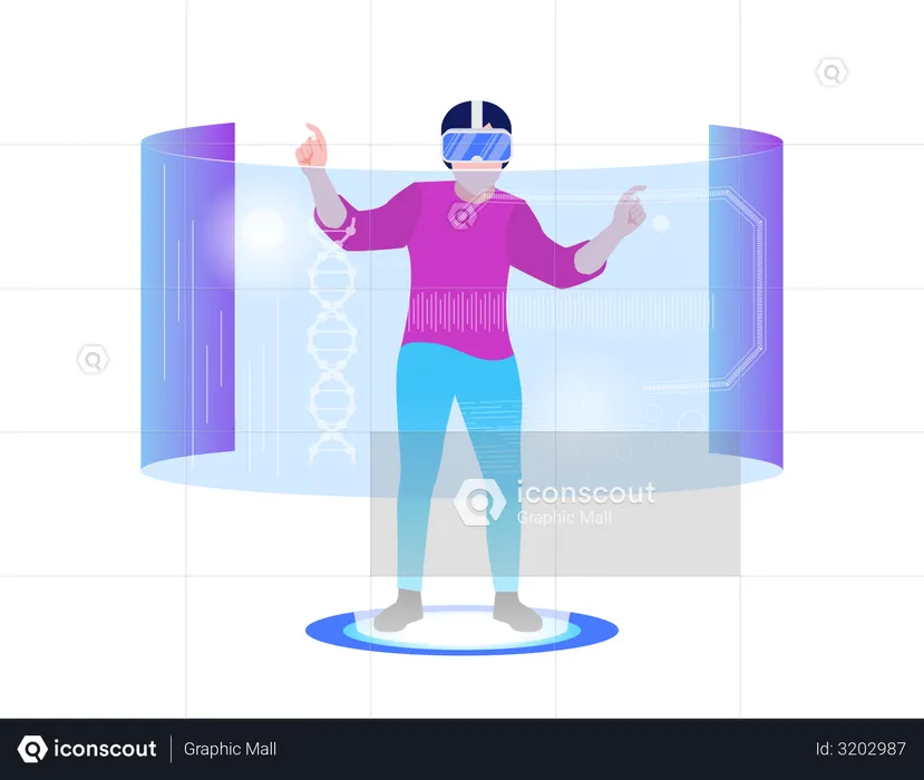 Virtual Technology  Illustration