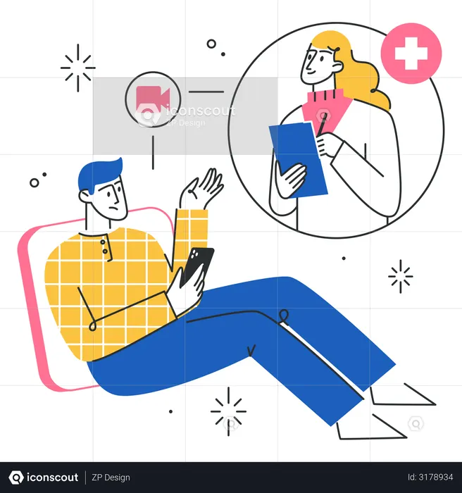 Virtual therapist  Illustration