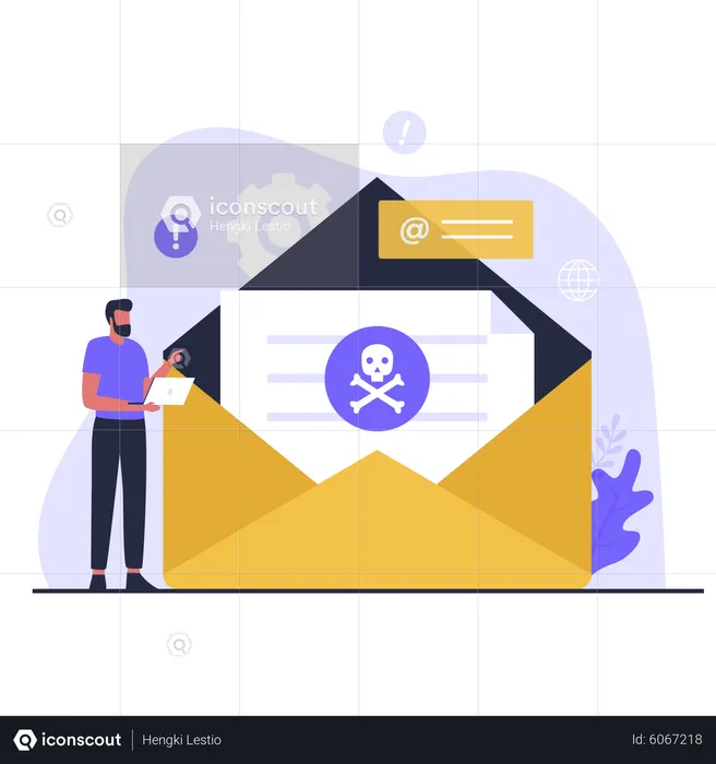 Virus-E-Mail  Illustration