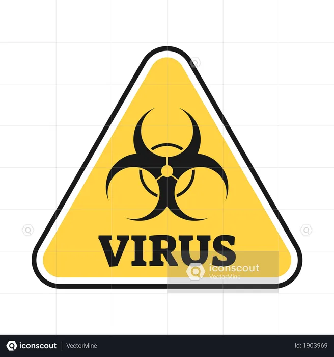 Virus infection outbreak sign  Illustration