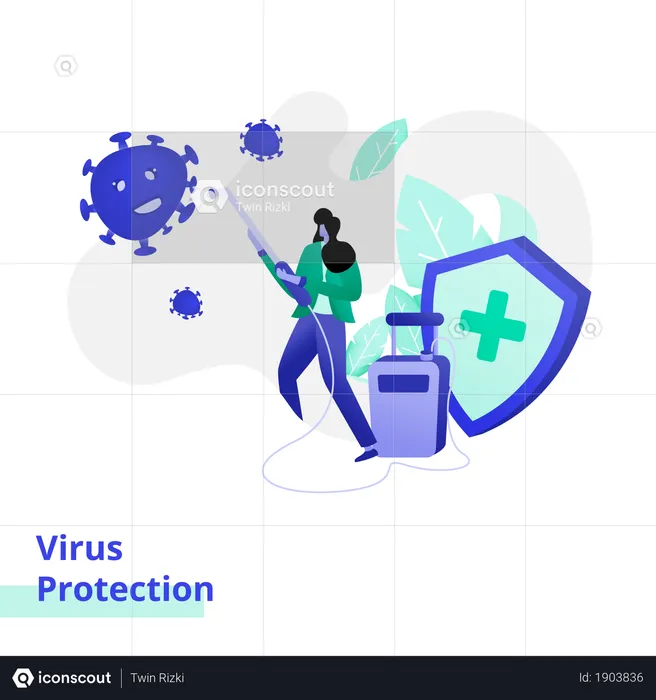 Virus Protection  Illustration