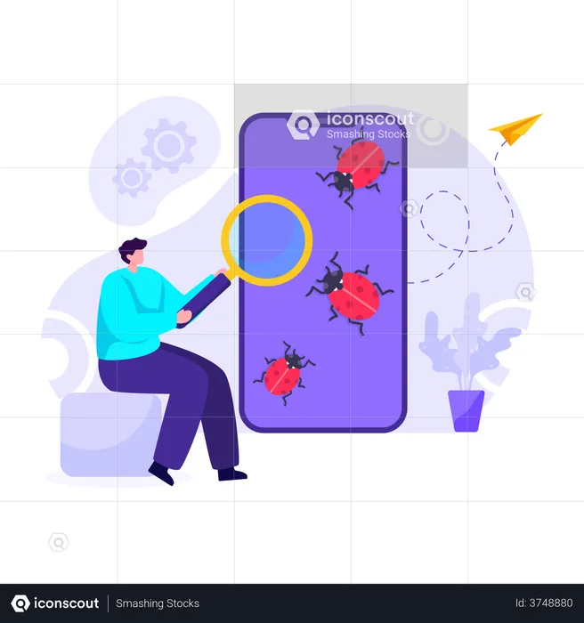 Virus Scanning  Illustration