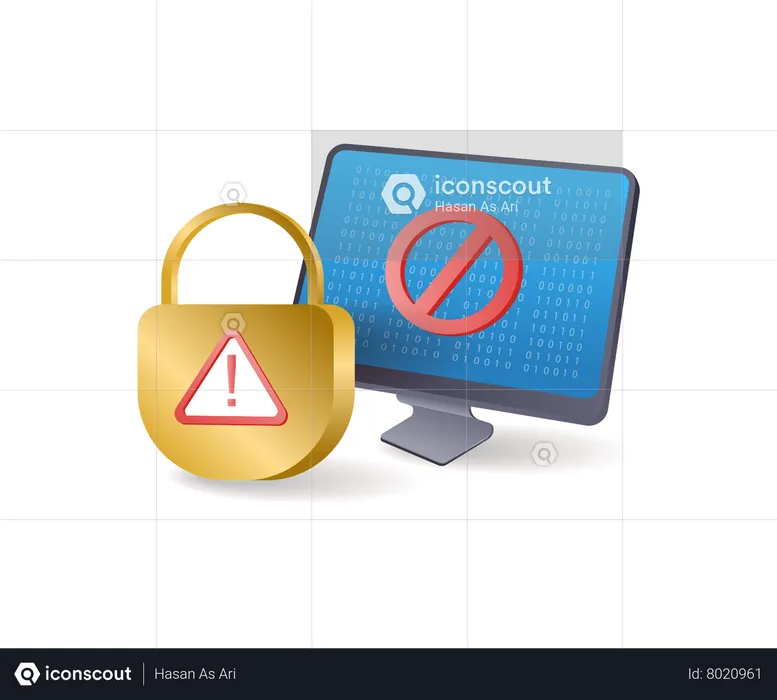 Virus security warning  Illustration