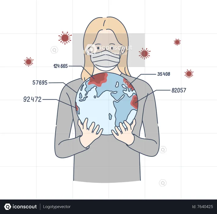 Virus Spreading In World  Illustration