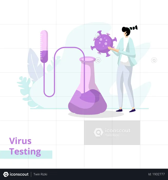 Virus Testing  Illustration
