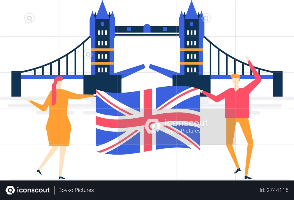 Visit the UK  Illustration