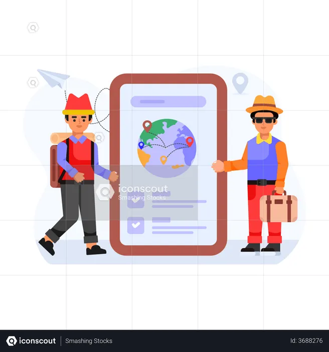 Application de visite  Illustration