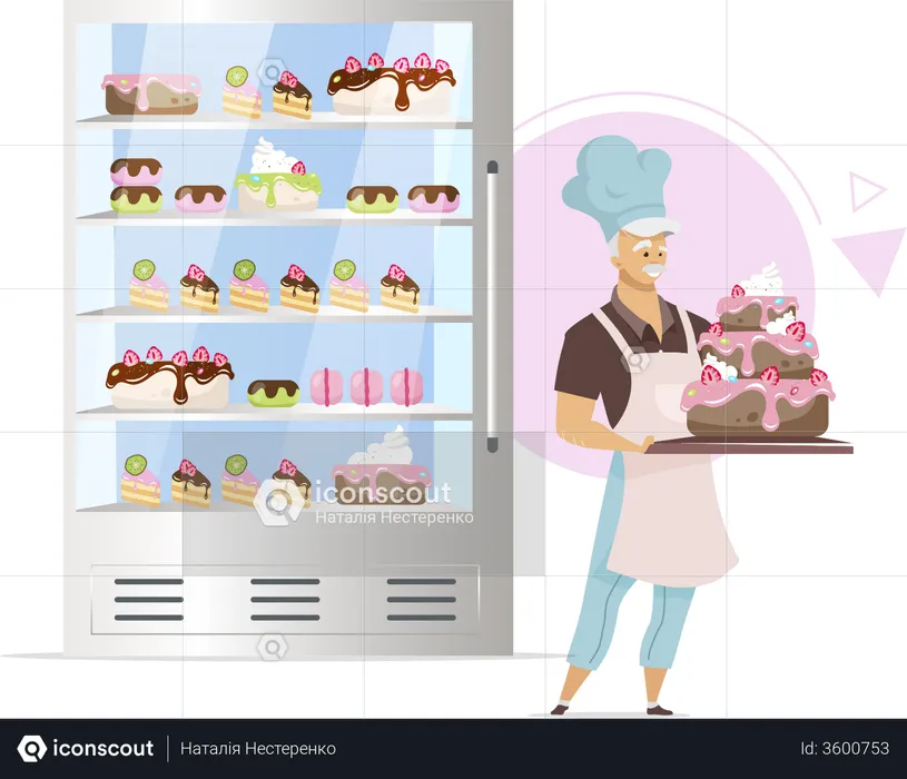 Vitrine de confiserie  Illustration