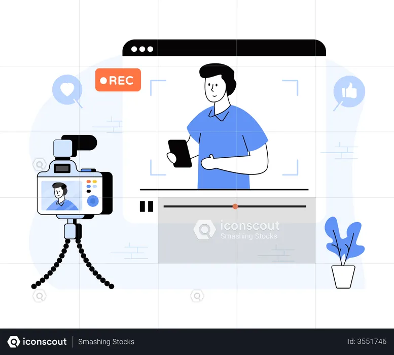 Vlogging  Illustration
