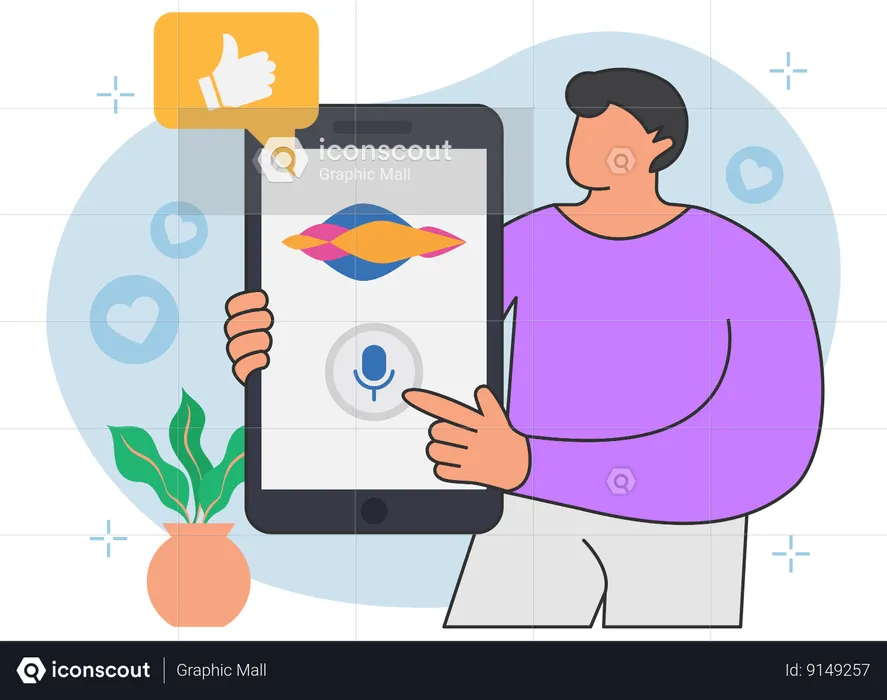 Voice Assistant  Illustration