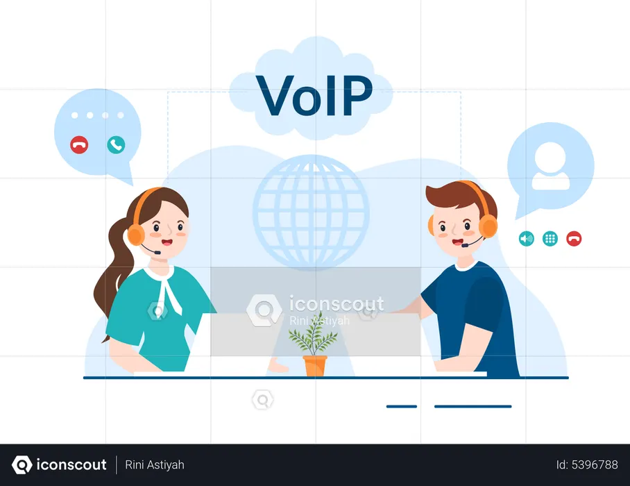 Voice Over Internet Protocol  Illustration