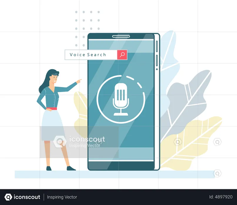 Voice recognition app  Illustration