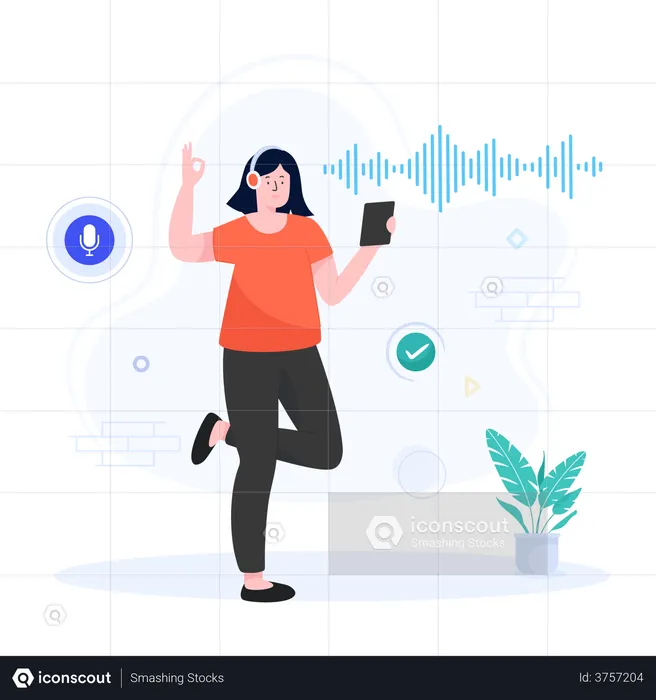 Voice Recognition  Illustration