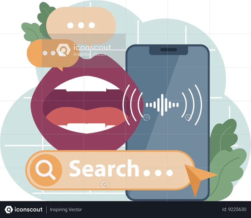 Voice search feature  Illustration