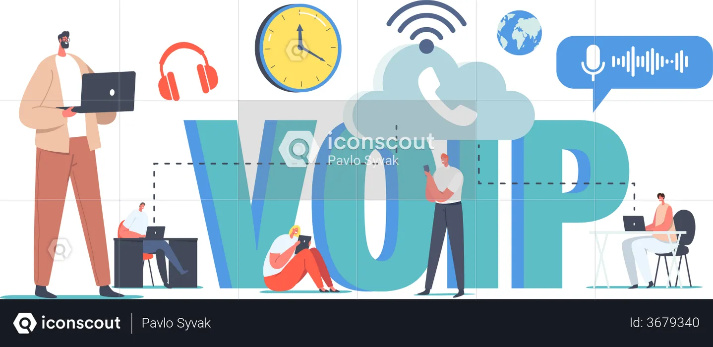 VOIP Technology  Illustration