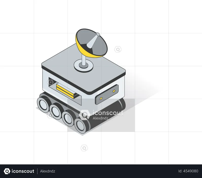 Voiture de livraison intelligente  Illustration