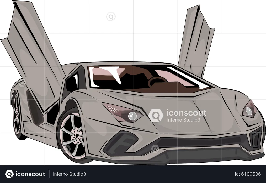 Voiture de sport moderne  Illustration